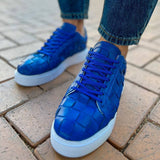 Casual Orthopedic Comfort Sneakers for Men by Apollo Moda | Zeus Azure Weave