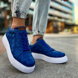 Casual Orthopedic Comfort Sneakers for Men by Apollo Moda | Zeus Azure Weave