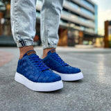 Casual Orthopedic Comfort Sneakers for Men by Apollo Moda | Zeus Azure Weave