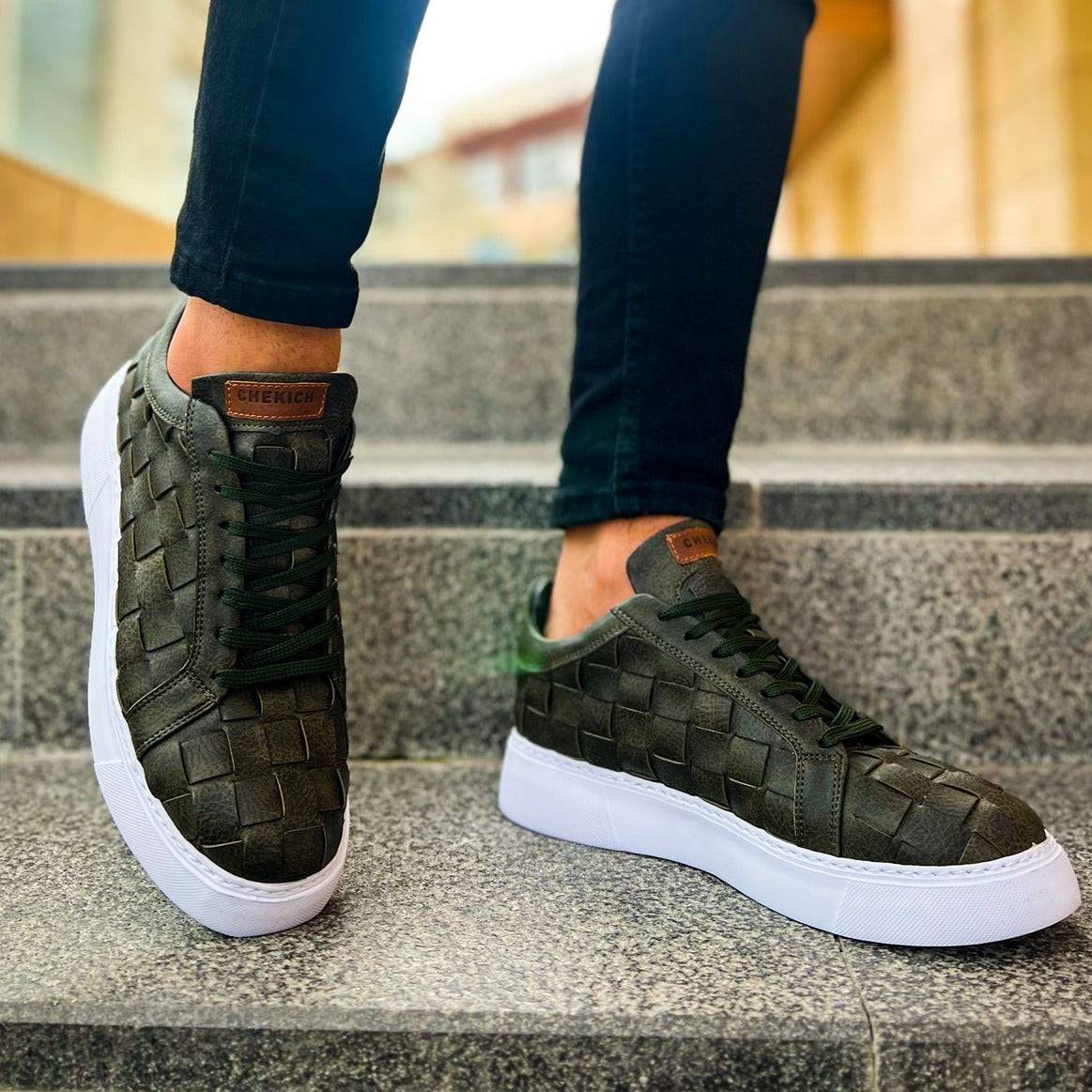 Casual Fashionable Sneakers for Men by Apollo | Zeus in Green