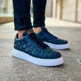 Casual Orthopedic Comfort Sneakers for Men by Apollo Moda | Zeus Nautical Weave