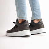 Casual Mid-Top Sneakers for Men by Apollo Moda | Ojai Night's Contrast