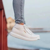 High Top Platform Sneakers for Men by Apollo | Kelly in Pristine Purity