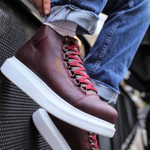 Demon Play bitter Kollektive High Top Platform Sneakers for Men by Apollo | Kelly in Bordeaux – Apollo  Moda