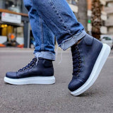 High Top Platform Sneakers for Men by Apollo | Kelly in Nautical Nobility