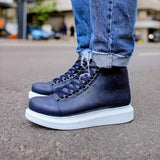 High Top Platform Sneakers for Men by Apollo | Kelly in Nautical Nobility