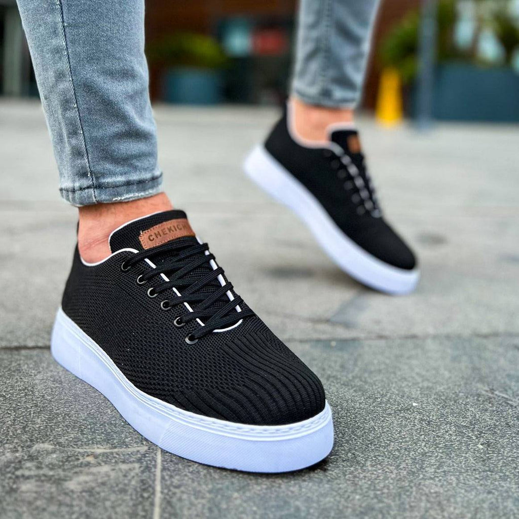 Low Top Knitted Casual Sneakers for Men by Apollo Moda | Kotor Urban Contrast