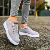 Low Top Knitted Casual Sneakers for Men by Apollo Moda | Kotor Slate Sophistication