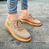 Low Top Knitted Casual Sneakers for Men by Apollo | Torino in Camel Brown