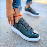 Slip-On Casual Sneakers With Toe Cap for Women by Apollo | Luiz X in Sleek Slate