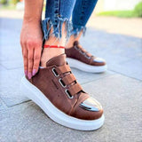 Slip-On Casual Sneakers With Toe Cap for Women by Apollo | Luiz in Earthy Elegance