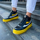High Top Platform Sneakers for Men by Apollo Moda | Royal Midnight Flare