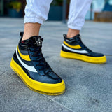 High Top Platform Sneakers for Men by Apollo Moda | Royal Midnight Flare