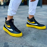High Top Platform Sneakers for Men by Apollo Moda | Royal Midnight Flare