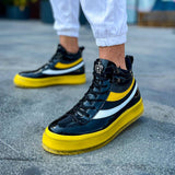 High Top Platform Sneakers for Men by Apollo Moda | Royal Midnight Flare