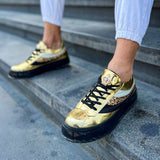 Men's Royal X Low Top in Gold