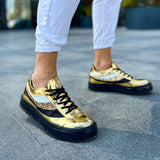 Men's Royal X Low Top in Gold