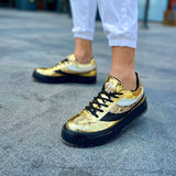 Men's Royal X Low Top in Gold