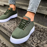Low Top Knitted Casual Sneakers for Men by Apollo Moda | Kotor Emerald Breeze