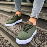 Low Top Knitted Casual Sneakers for Men by Apollo Moda | Kotor Emerald Breeze
