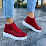 High Top Platform Sneakers for Women by Apollo | Kelly in Ruby Radiance