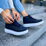 High Top Platform Sneakers for Women by Apollo Moda | Kelly Nautical Elegance