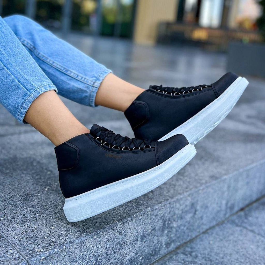 High Top Platform Sneakers for Women by Apollo Moda | Kelly Midnight Marvel