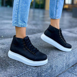 High Top Platform Sneakers for Women by Apollo Moda | Kelly Midnight Marvel