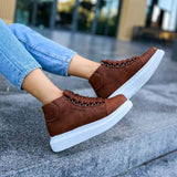 High Top Platform Sneakers for Women by Apollo Moda | Kelly Earthy Elegance