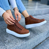 High Top Platform Sneakers for Women by Apollo Moda | Kelly Earthy Elegance