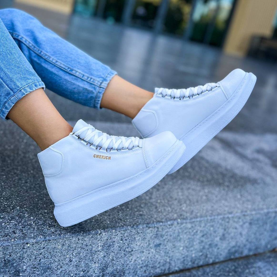High Top Platform Sneakers for Women by Apollo | Kelly in Pure Purity