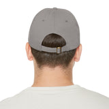 Apollo Moda Grey Dad Hat with Leather Patch (Rectangle)