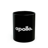 Taza negra Apollo Moda de 11 oz