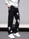 Men's Cross Pattern Jeans