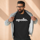 Sudadera negra con cuello redondo Apollo Moda para hombre