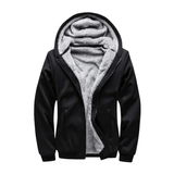 Men Zip-up Thermal Lined Hooded Jacket - Apollo Moda