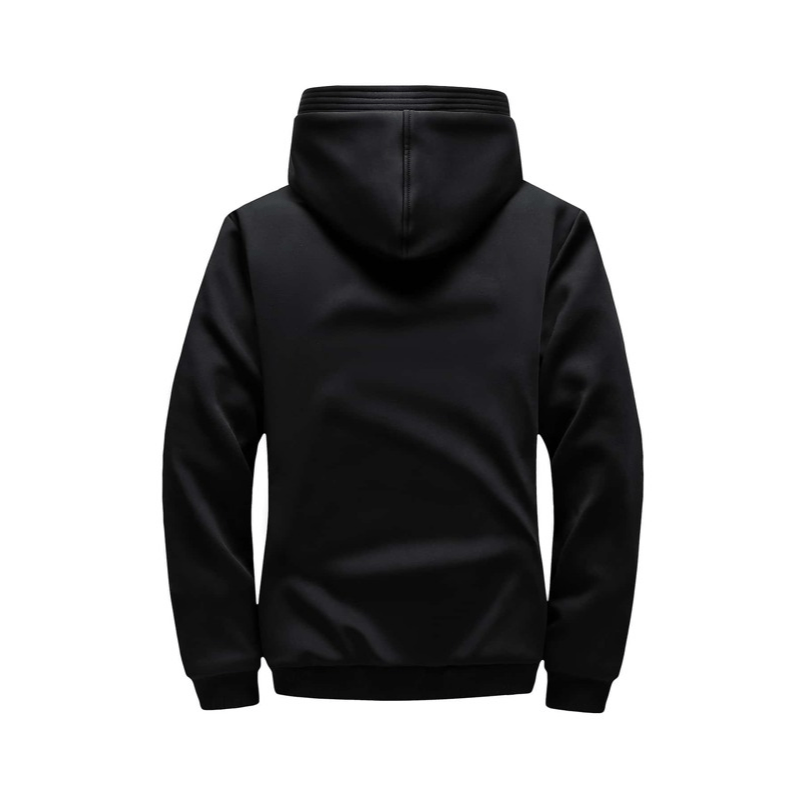 Men Zip-up Thermal Lined Hooded Jacket