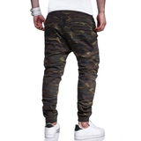 Pantalones cargo con bolsillo con solapa de camuflaje para hombre