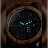 Reloj de cuarzo con fecha y puntero redondo para hombre