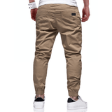 Men Drawstring Waist Carrot Pants