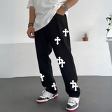 Men's Cross Pattern Jeans