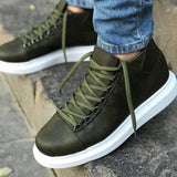 High Top Platform Sneakers for Women by Apollo | Kelly in Verdant Allure