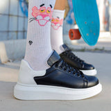 Low Top Casual Platform Sneakers for Women by Apollo | Pluto X in Bold Black