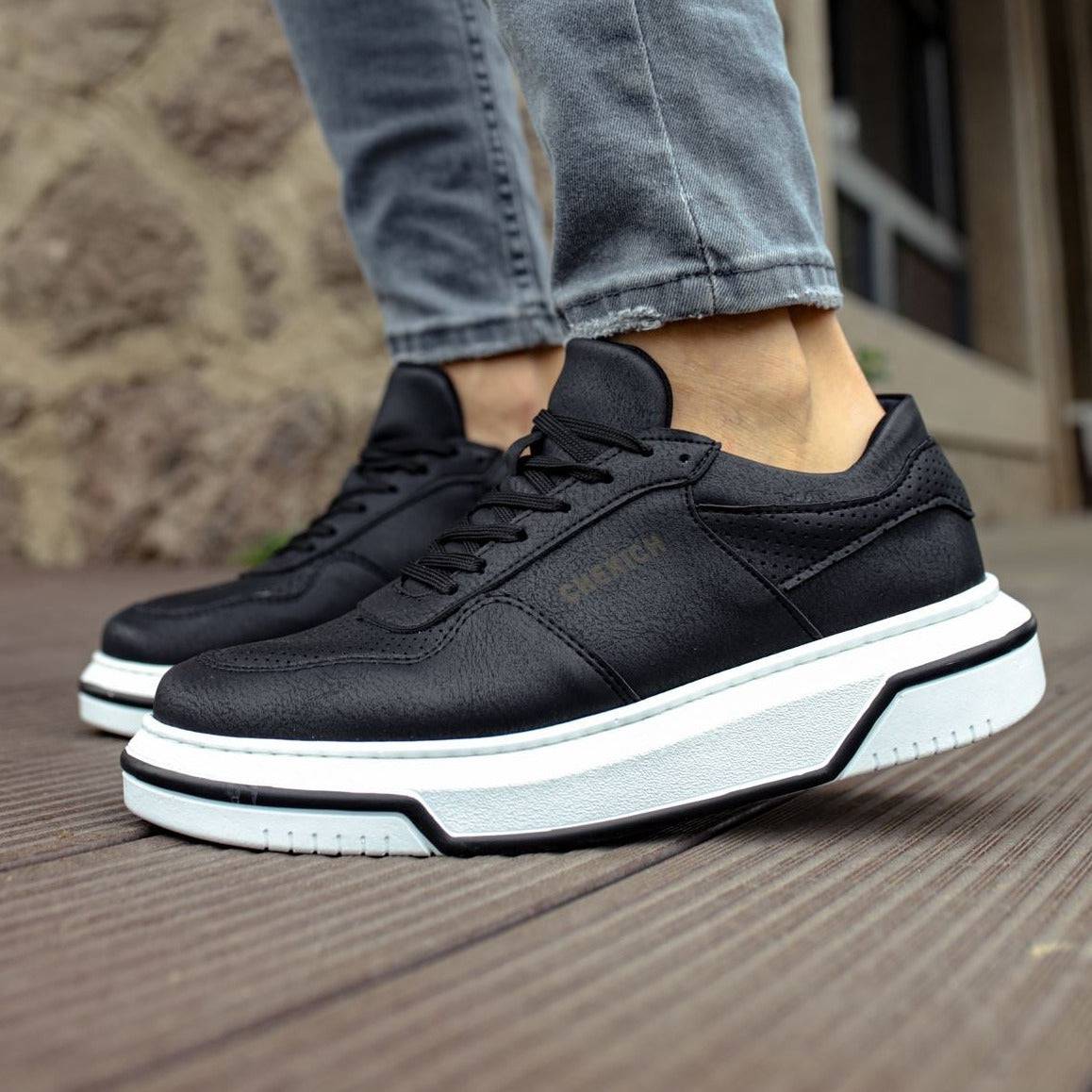 Casual Men's Sneakers by Aapollo | Siena in Black & White