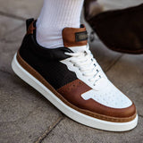 Casual Men's Brogue Pattern Sneakers by Apollo Moda | Hercules Neoteric Trio