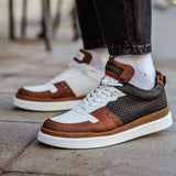 Casual Men's Brogue Pattern Sneakers by Apollo Moda | Hercules Neoteric Trio