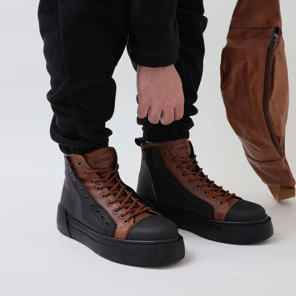 Elegant Casual Boots for Men by Apollo Moda | Zaro Earthy Contrast