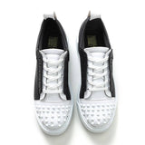 Spike Toe Casual Sneakers for Men by Apollo Moda | Celtics Monochrome Charm