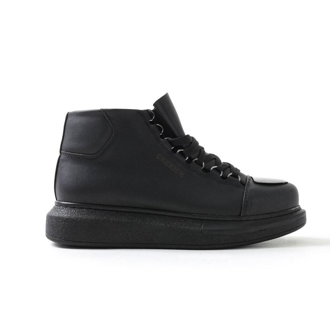 High Top Platform Sneakers for Men by Apollo | Kelly X in Obsidian Elegance