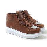 High Top Platform Sneakers for Men by Apollo | Kelly X in Earthy Elegance